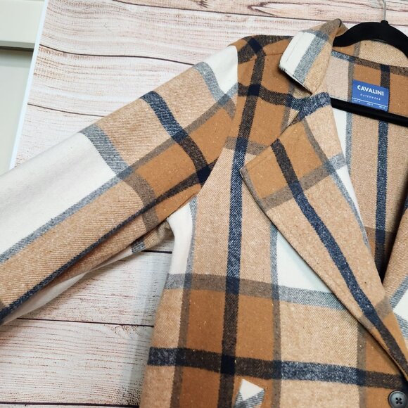 Cavalini Los Angeles OUTERWEAR One Button Jacket Pockets Brown Women's Size M - Picture 6 of 16